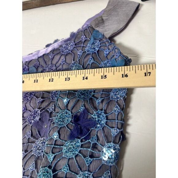 Vtg 2Pc Y2K Handmade Skirt Prom Goth Fairy Beaded‎ Witch Sheer Crochet Size 4-6 - Picture 10 of 14